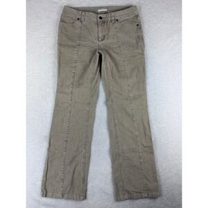 London Jean Corduroy Pants The Christie Fit Straight Leg Beige Size 8